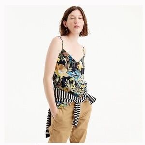 Jcrew floral navy camisole 00p